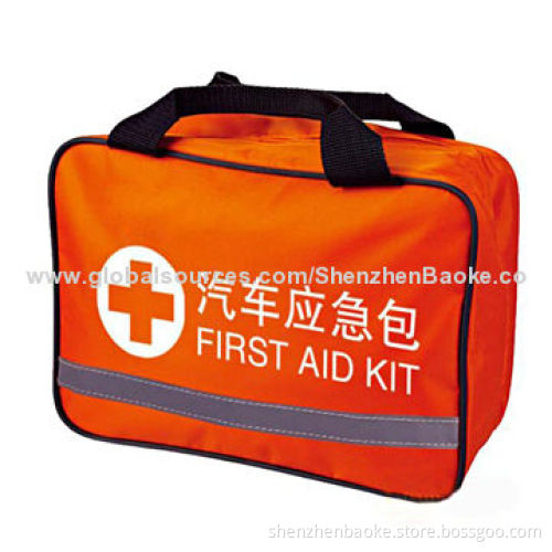 High visible Motor First Aid Kit in Nylon Carrying Case with Reflective Stripe